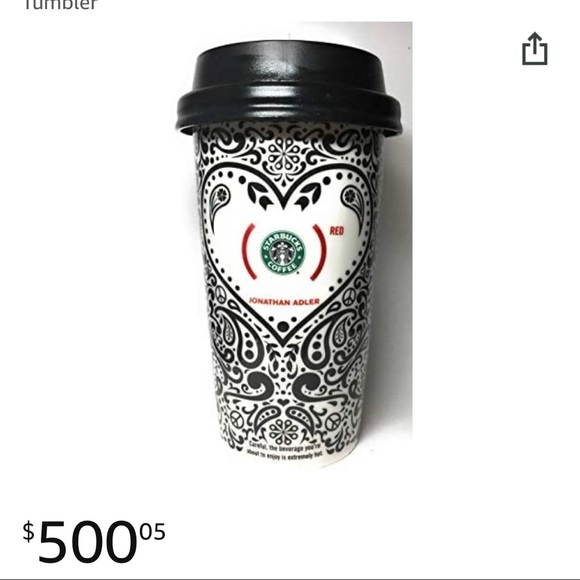 Collectors edition Starbucks ceramic Jonathan Adler thermal travel cup - Picture 1 of 12